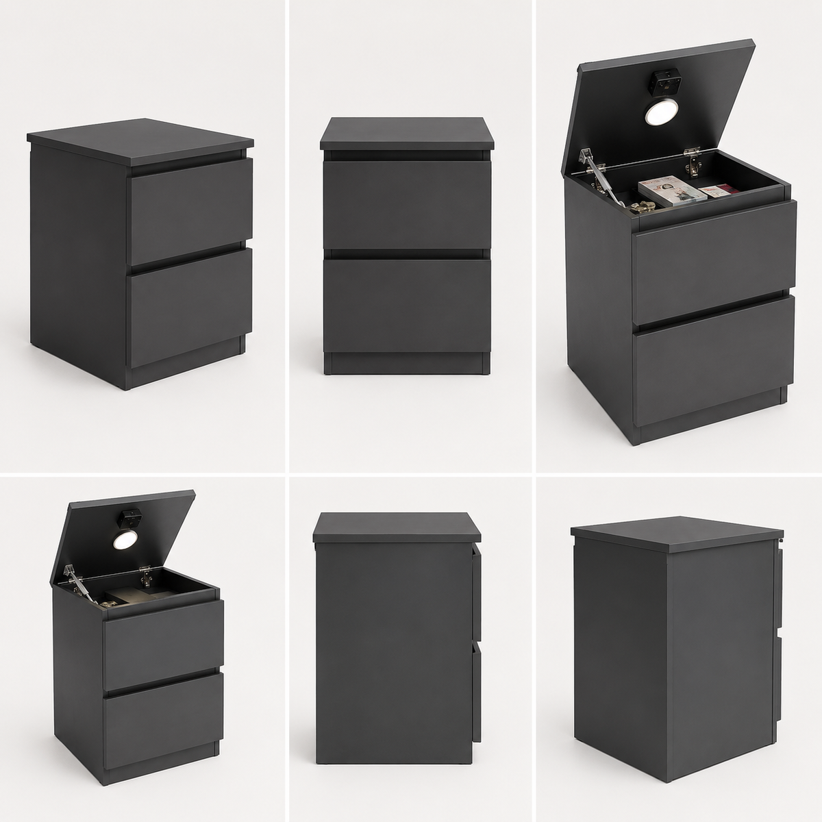 Gizli bölmeli Komodin - NFC Kilitli